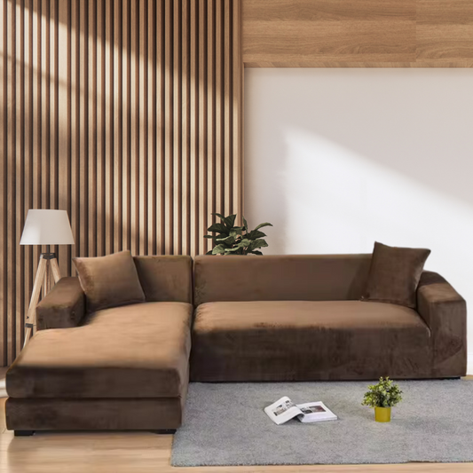 Sofa cover premium brown