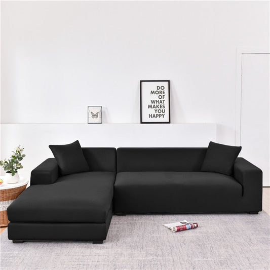Elastic sofa cover black