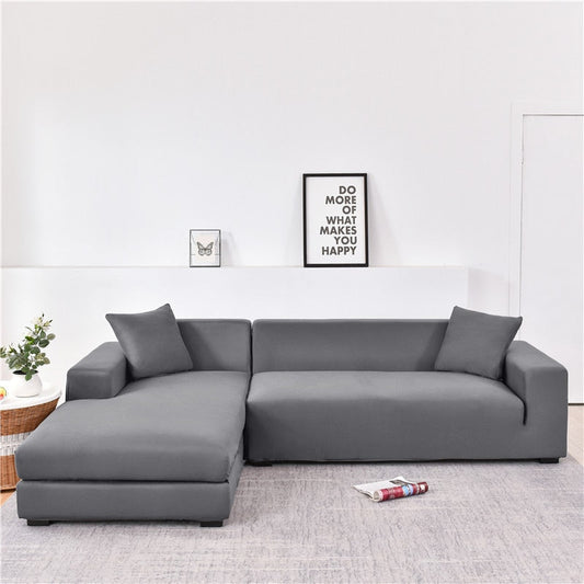 Elastic sofa cover gray