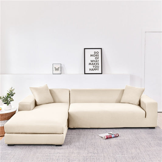 Elastic sofa cover ivory