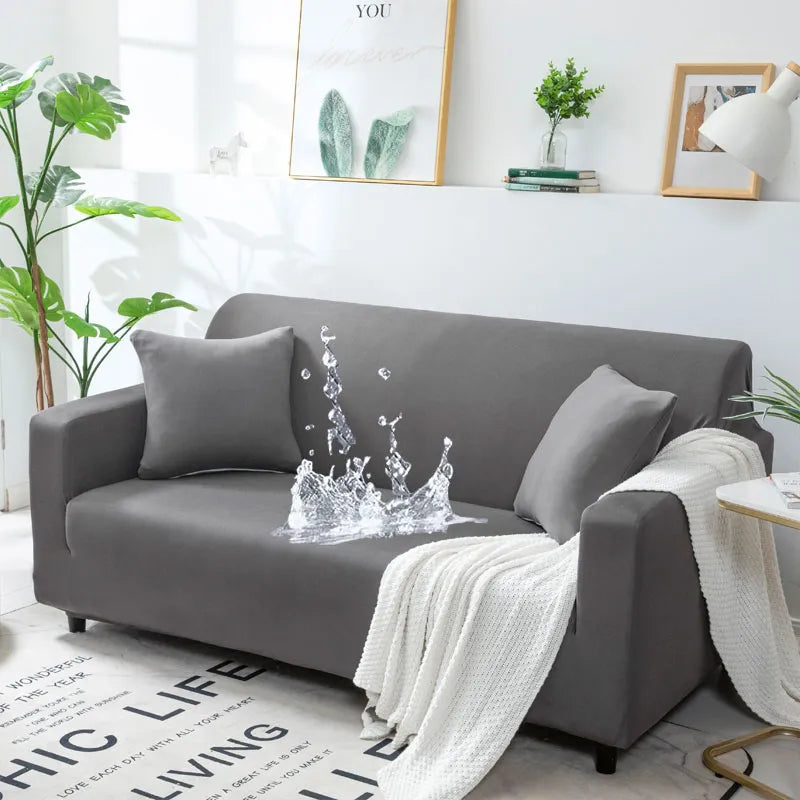 Elastic sofa cover 1-4 seater gray