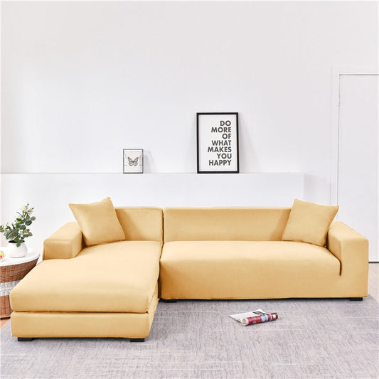 Elastic sofa cover beige